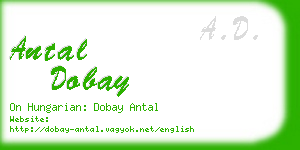 antal dobay business card